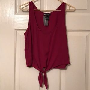 NWT Wet Seal tie front top